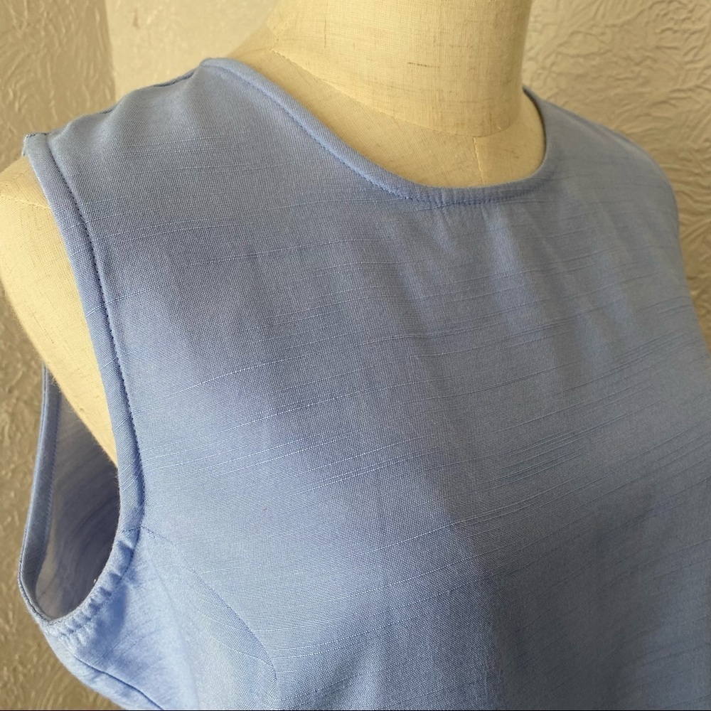 Vintage Sag Harbor Baby Blue Sleeveless Top - Picture 3 of 6